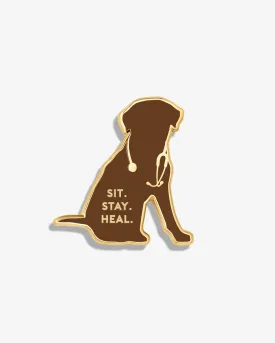 Sit. Stay. Heal. Lapel Pin