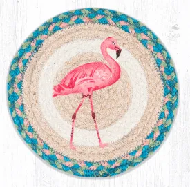 10” Jute Flamingo Trivet