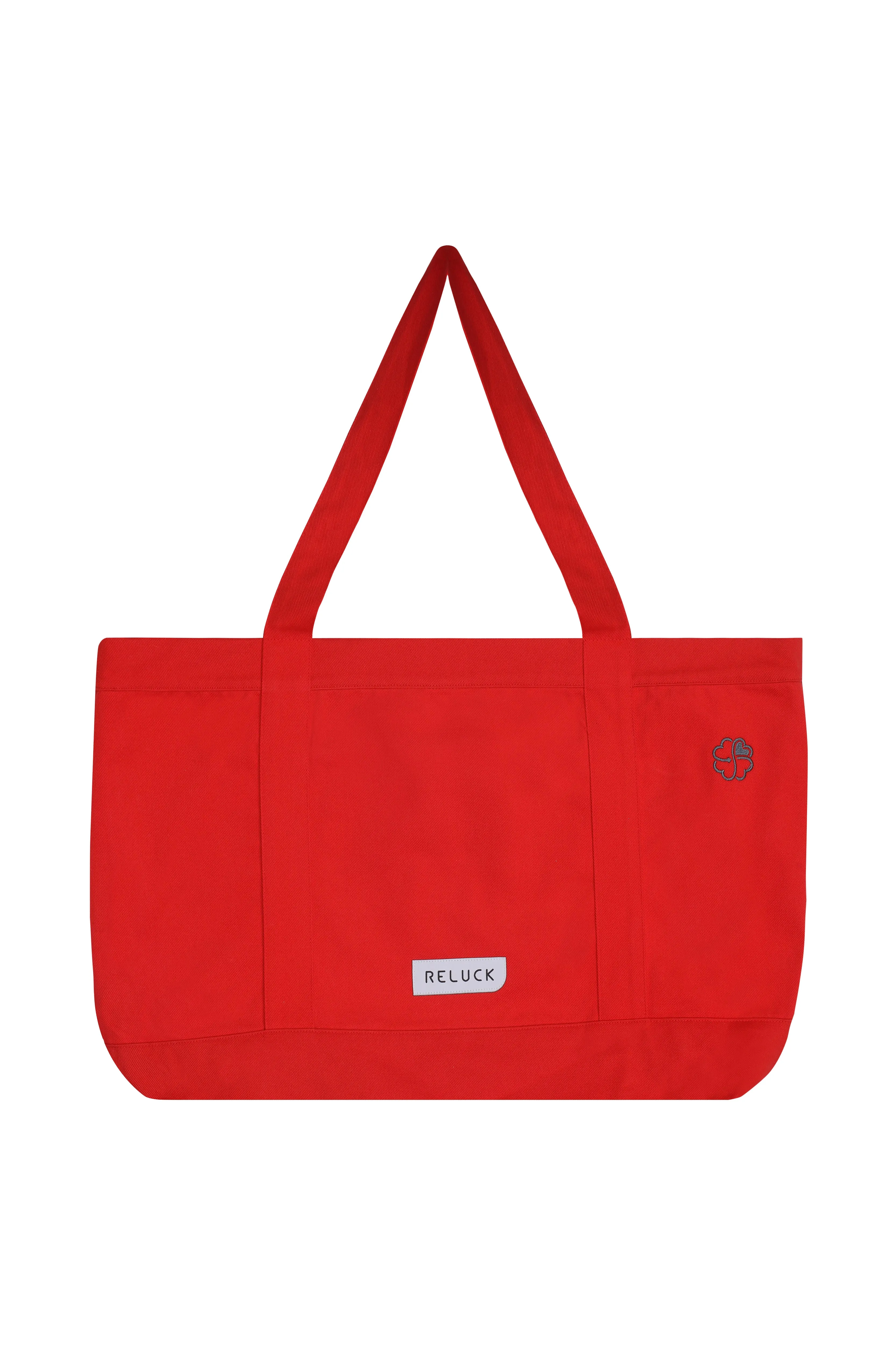 100% Recycled Big Tote Bag Red