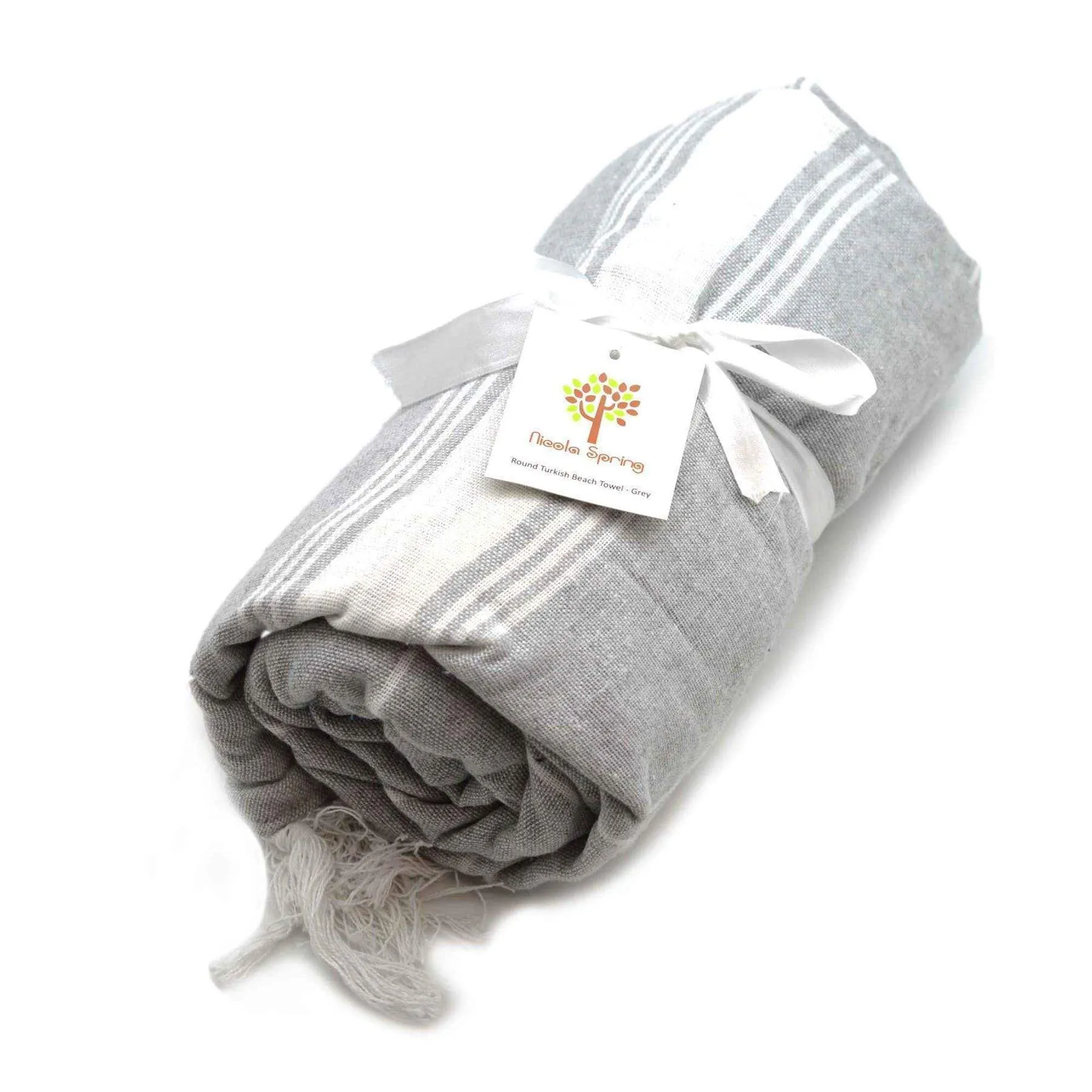 190cm Round Turkish Cotton Bath Towel - By Nicola Spring