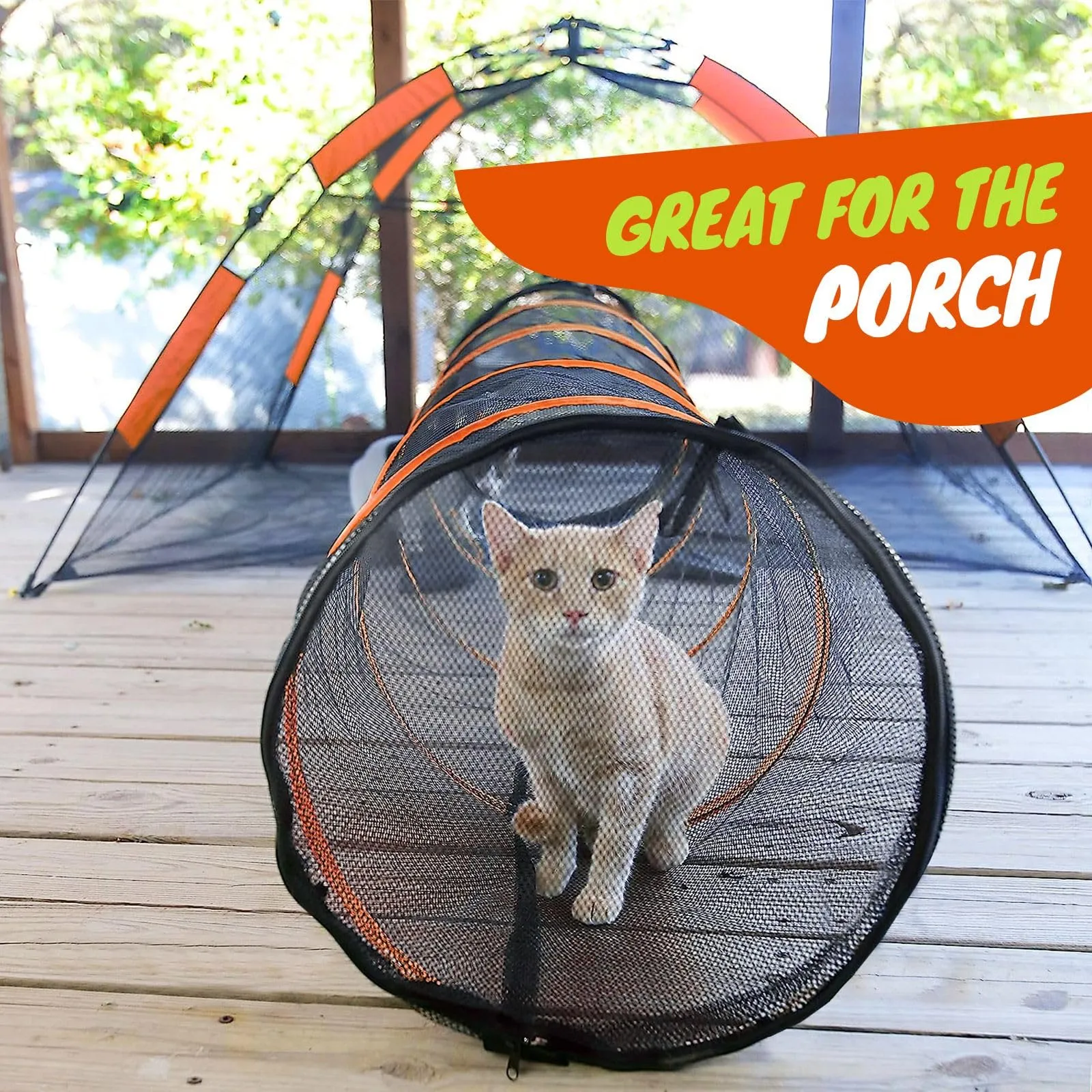 3 in 1 Cat Tent Tunnel Indoor/Outdoor Cat Enclosure Portable Dog Pet House Tower Puppy Playpen Cage Rabbit Ferret Pet Cat Gym Exercise