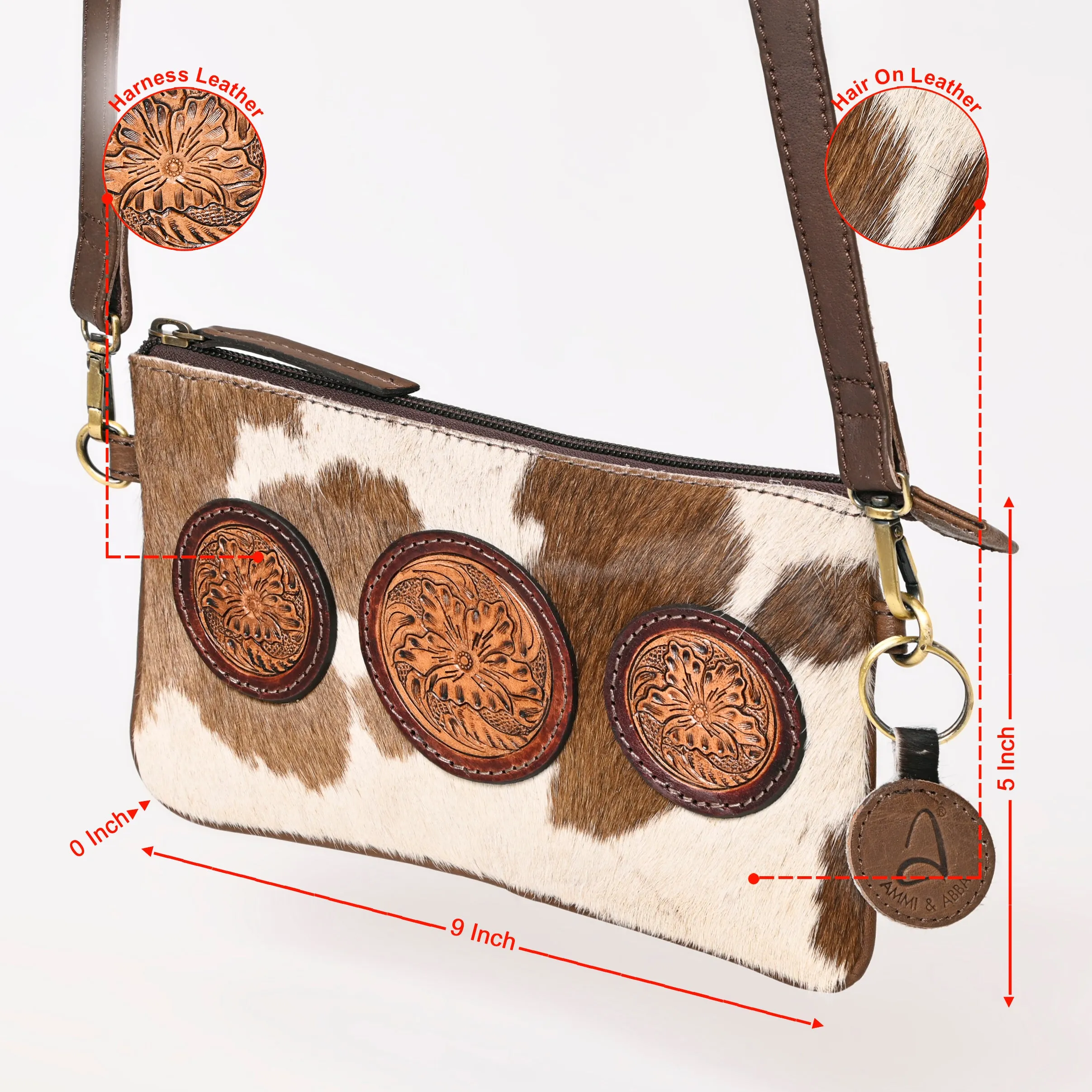 A&A-989  Montana West Hair-On Cowhide Collection Clutch/Crossbody