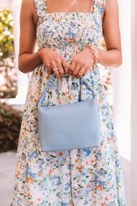 All Time Favorite Faux Leather Tote In Airy Blue