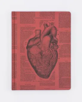 Anatomical Heart Hardcover Notebook - Lined/Grid