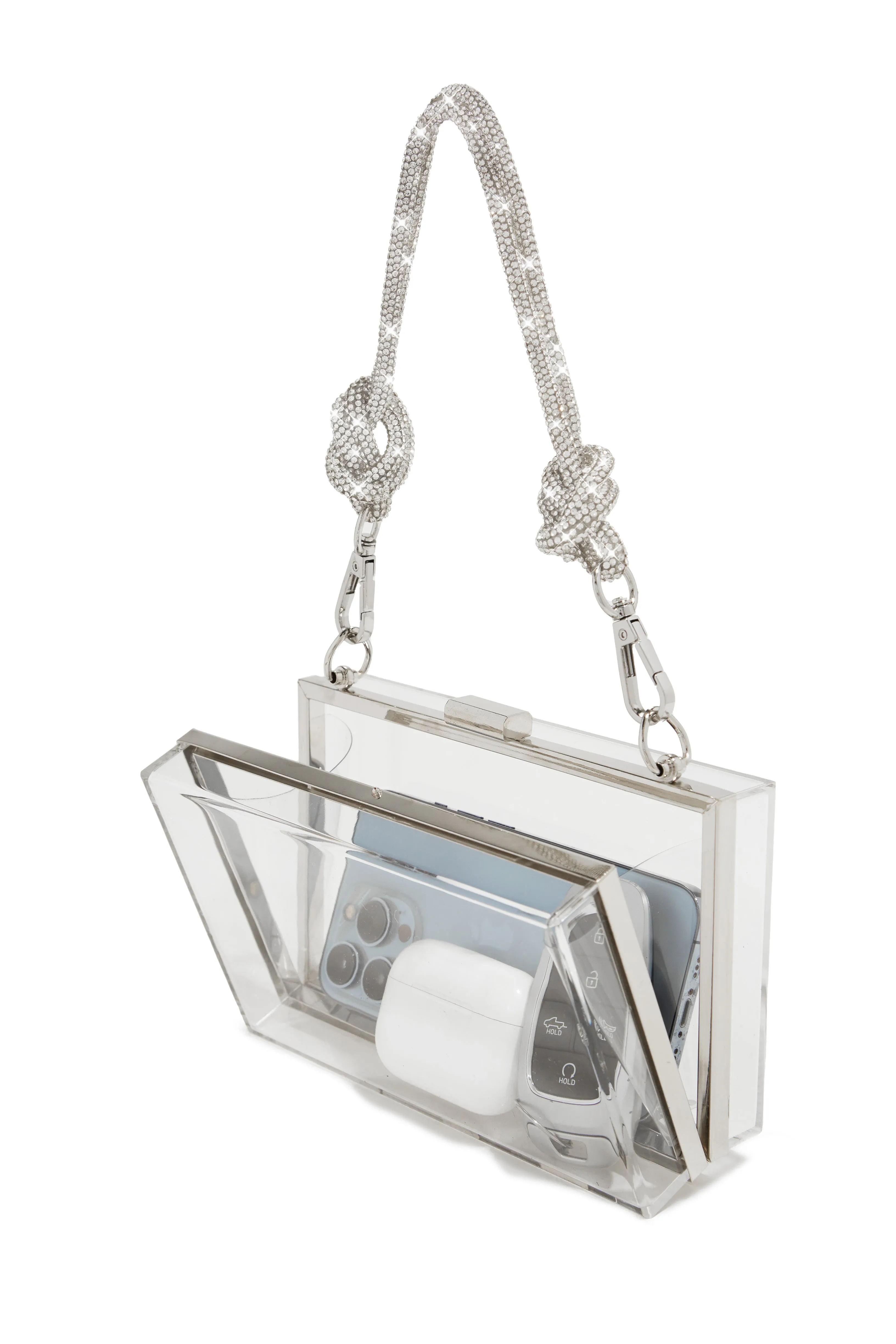 Anessia Clear Acrylic Bag - Silver