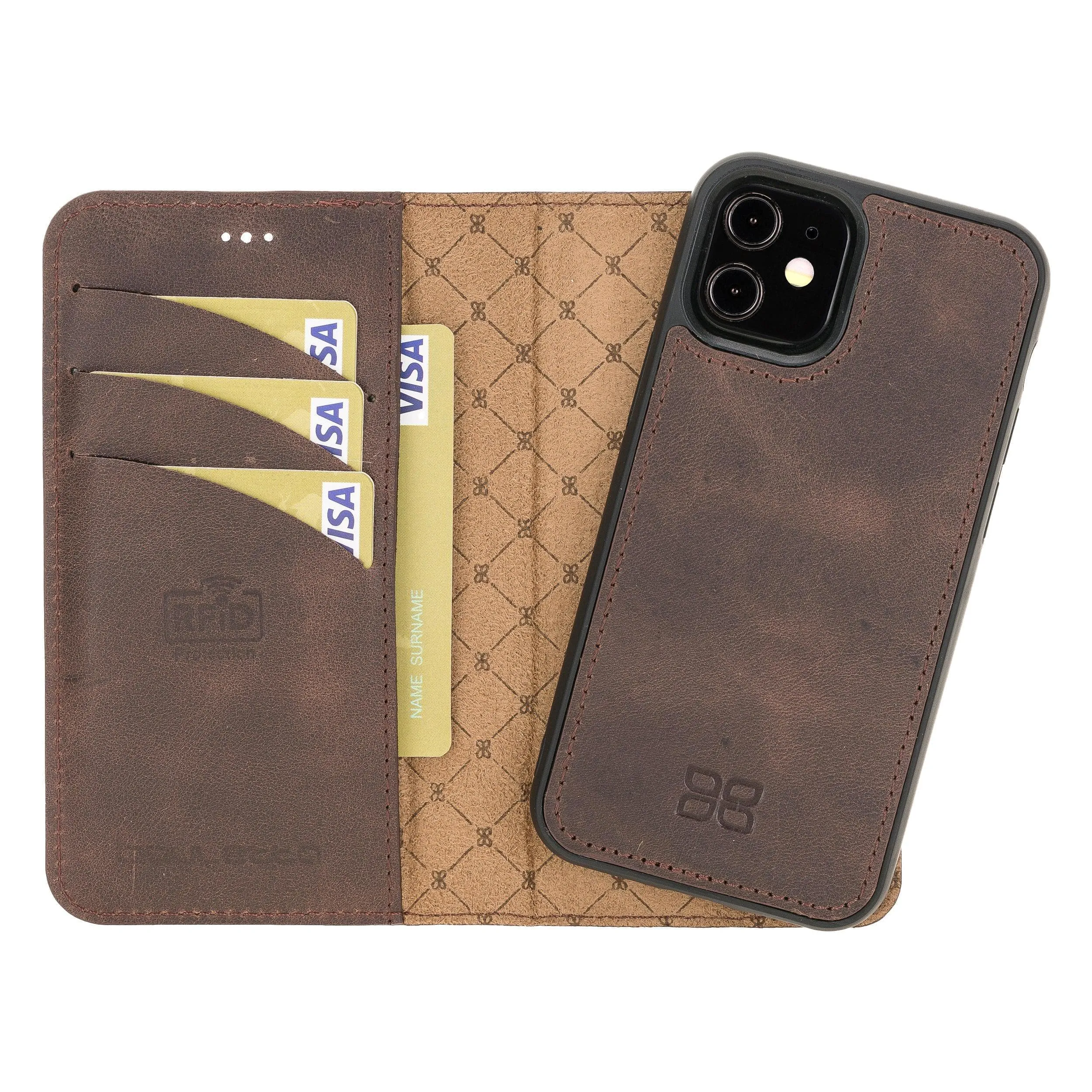 Apple iPhone 12 Series Detachable Leather Wallet Cases - MW