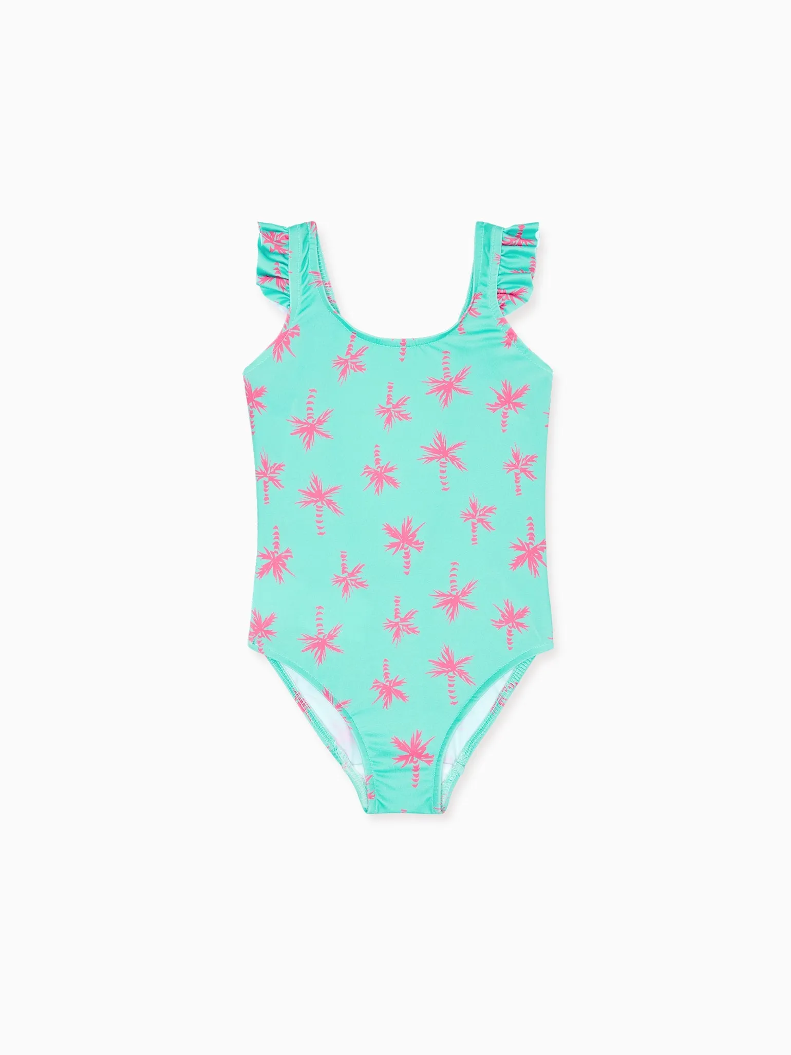 Aqua Elena Girl Palm Tree Swimsuit