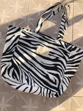 Bahamian Beach Bag Black Zebra