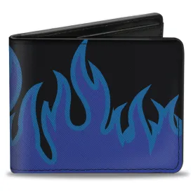 Bi-Fold Wallet - Flames Black Blues by Buckle-Down