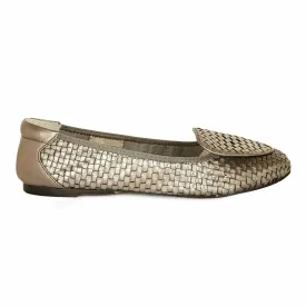 Clapham - Pewter Woven Leather Loafers