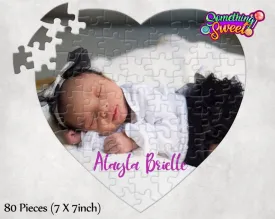 Custom Heart Photo Puzzle With FREE Matching Drawstring Gift Bag