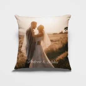 Custom Photo Pillow Case with Personalized Text