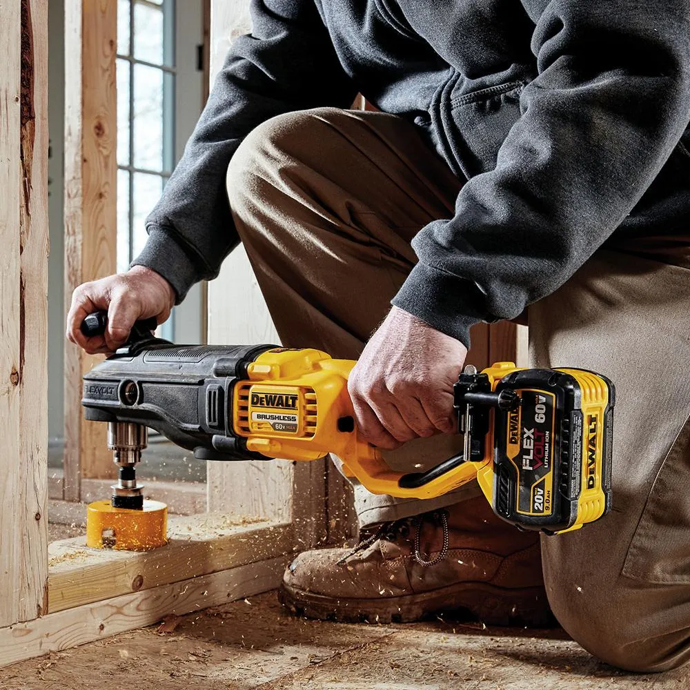 DeWALT DCD470X1 60V FLEXVOLT 9.0Ah In-Line E-Clutch Stud and Joist Drill Kit