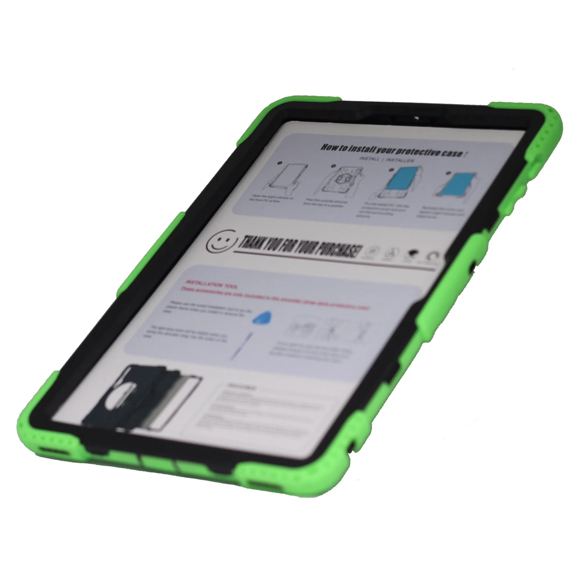 Drop & Shock Samsung S7 FE, T730/T735 Tab Case, Colour Green