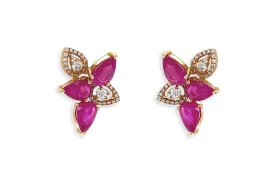 Earrings Wild Rubies & Diamonds 18kt Gold