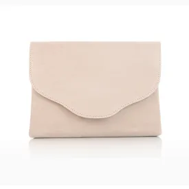 Ellie Clutch Bag - Sand Suede