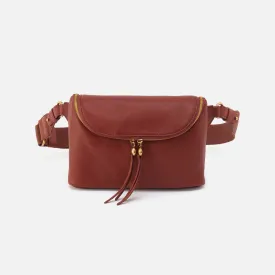 Fern Large Belt Bag In Pebbled Leather - Rust