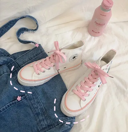 HARAJUKU CARTOON UNICORN PINK CANVAS SHOES BY81010