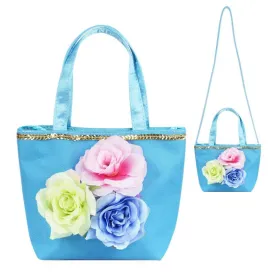 Into The Woods Flower Handbag-Blue