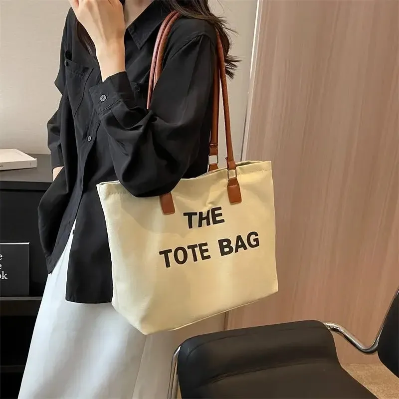 Large Capacity Versatile Canvas Tote Shoulder Bag