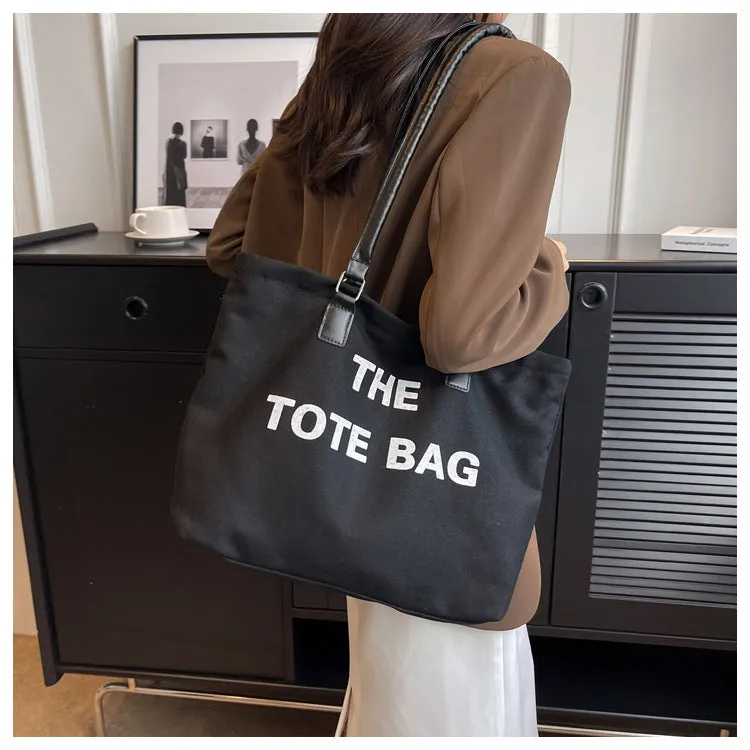 Large Capacity Versatile Canvas Tote Shoulder Bag