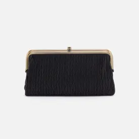 Lauren Clutch-Wallet In Soft Pleated Leather - Black