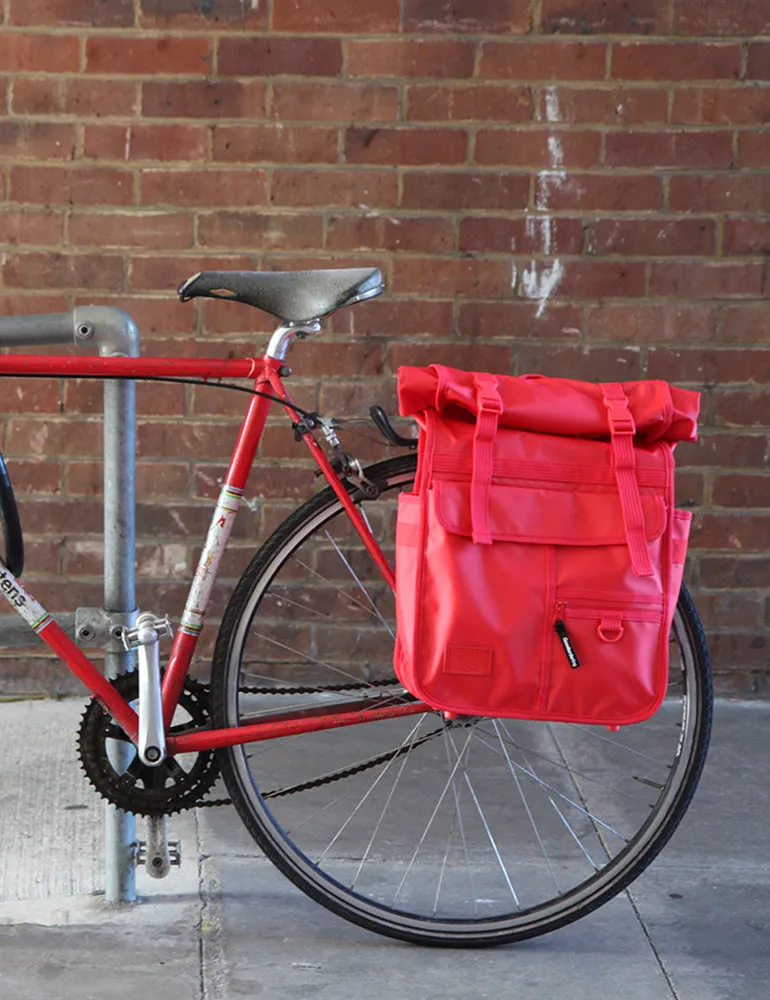 Monochrome Rolltop Backpack Pannier Red 2.0