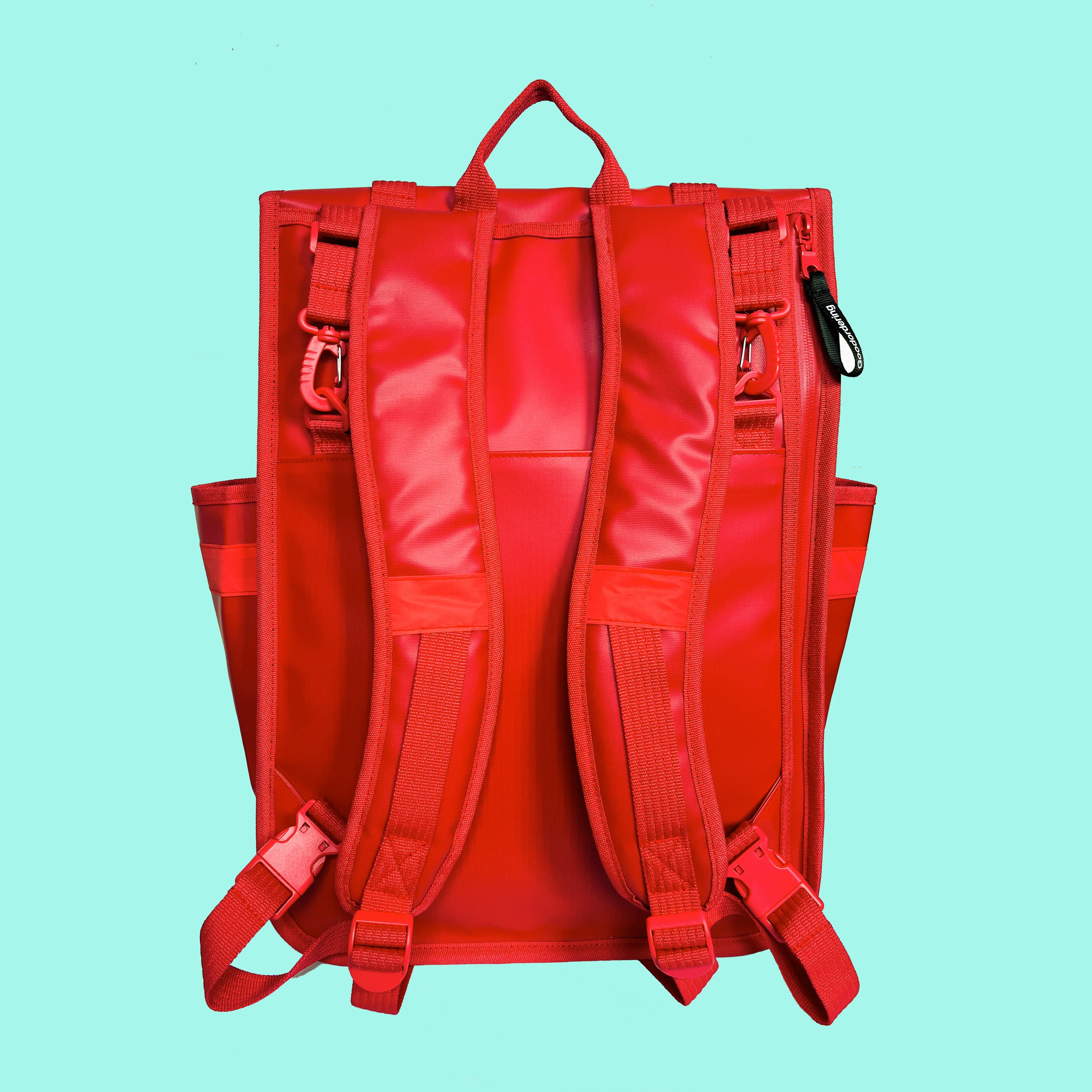 Monochrome Rolltop Backpack Pannier Red 2.0