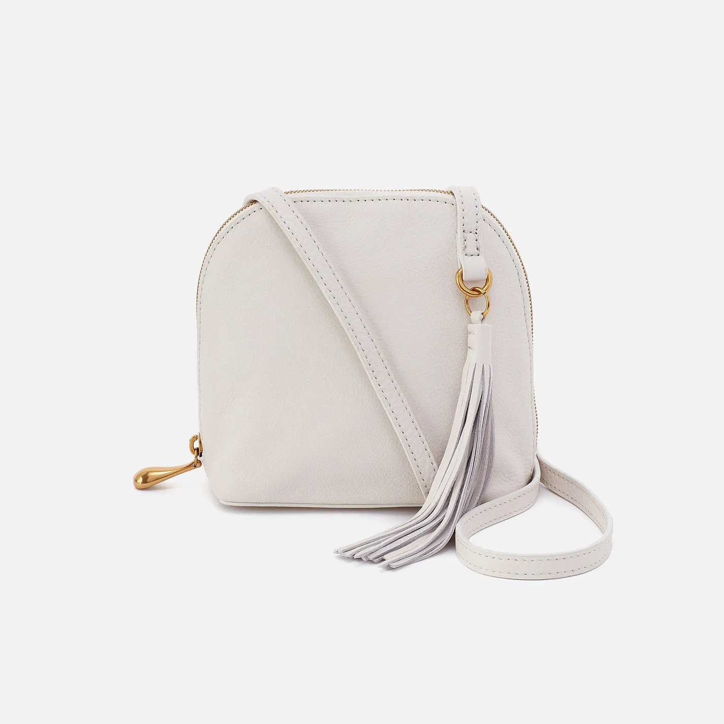 Nash Crossbody in Pebbled Leather - White