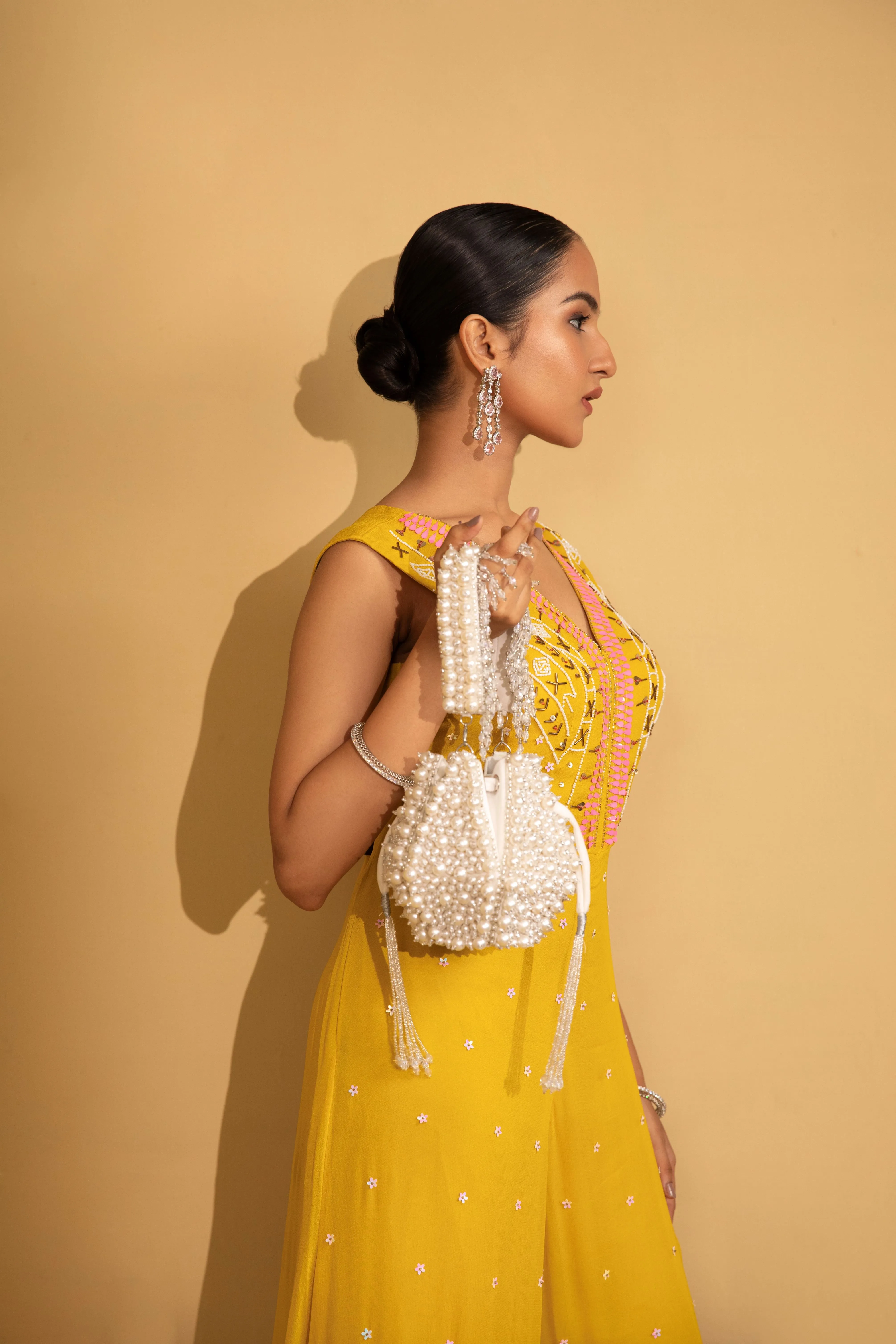 Pearl Potli Bag - Elegant Indian Wedding Clutch