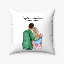 Personalized Couple Painting Pillow Case with Insert