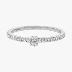 Petite Oval Cut Diamond Ring