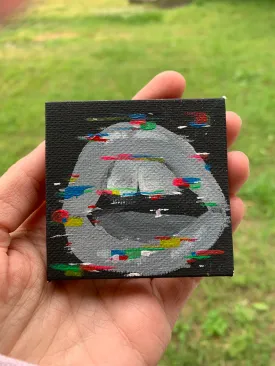 "Glitch Lips" Mini Canvas