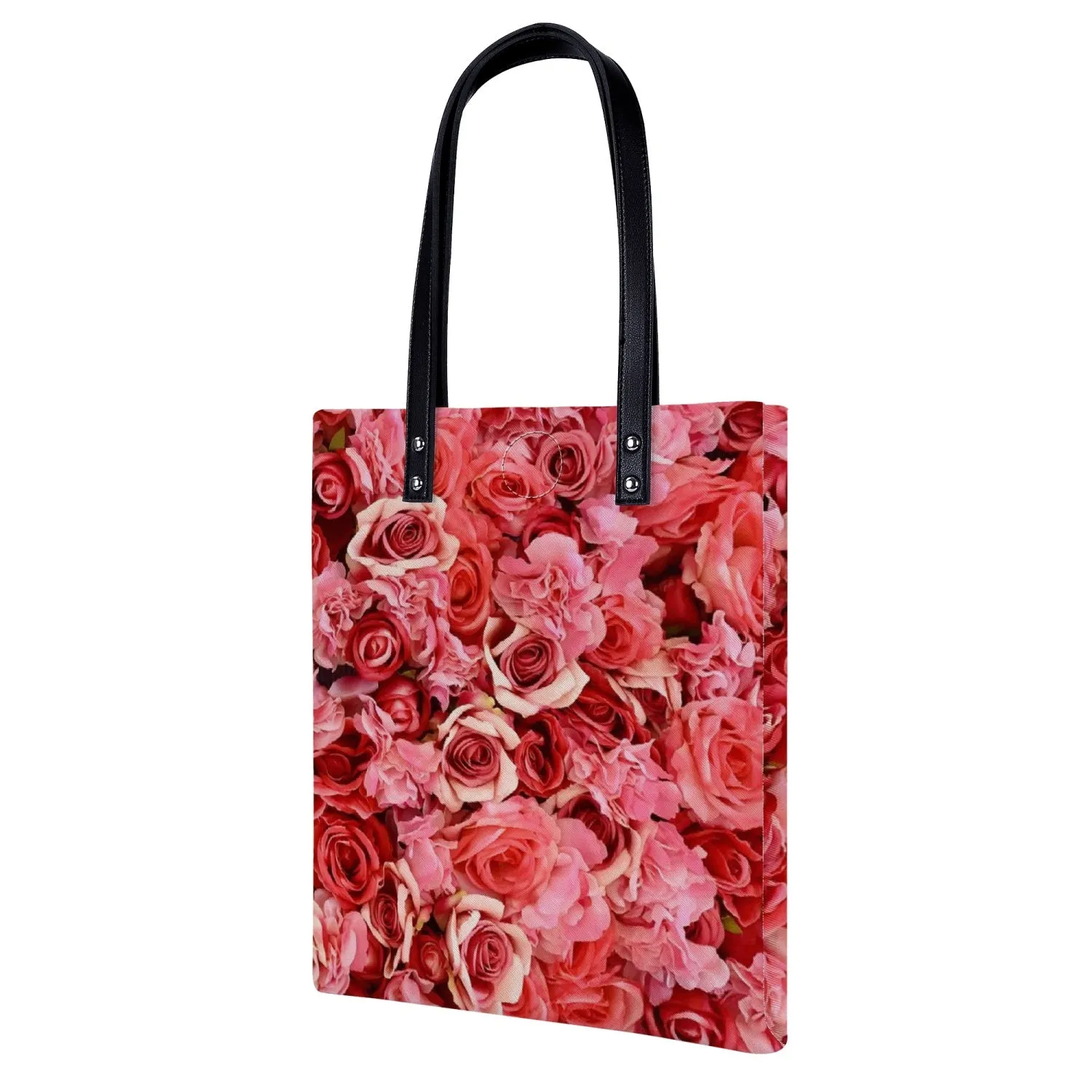 Red Rose Regular PU Leather Tote Bags