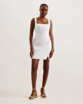 Shiroir Mini Tailored Dress White